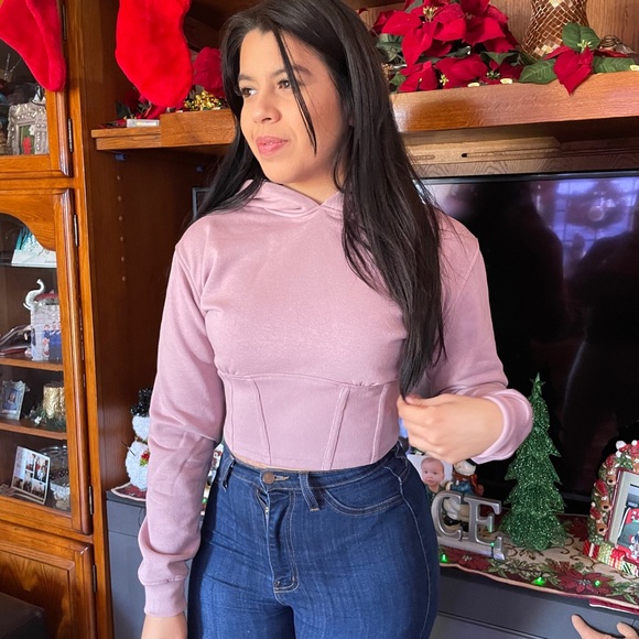 Mauve corset Hoodie - Picture 1 of 6